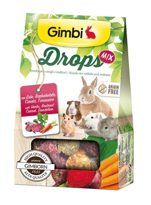 

Gimborn Gimbi Drops Barbabietola Rossa with Beetroot Small Pets Dry Food, 50g