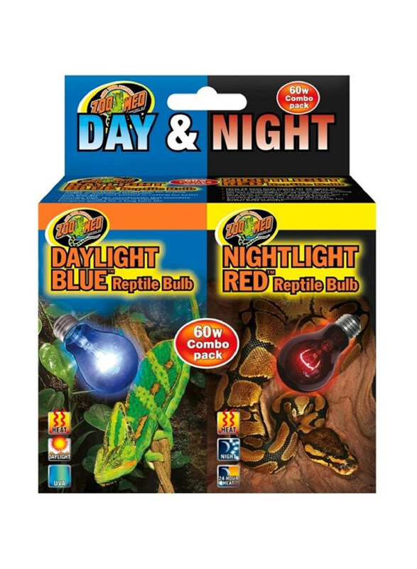 

Zoomed Day & Night Reptile Bulb Combo, 60W, Multicolour