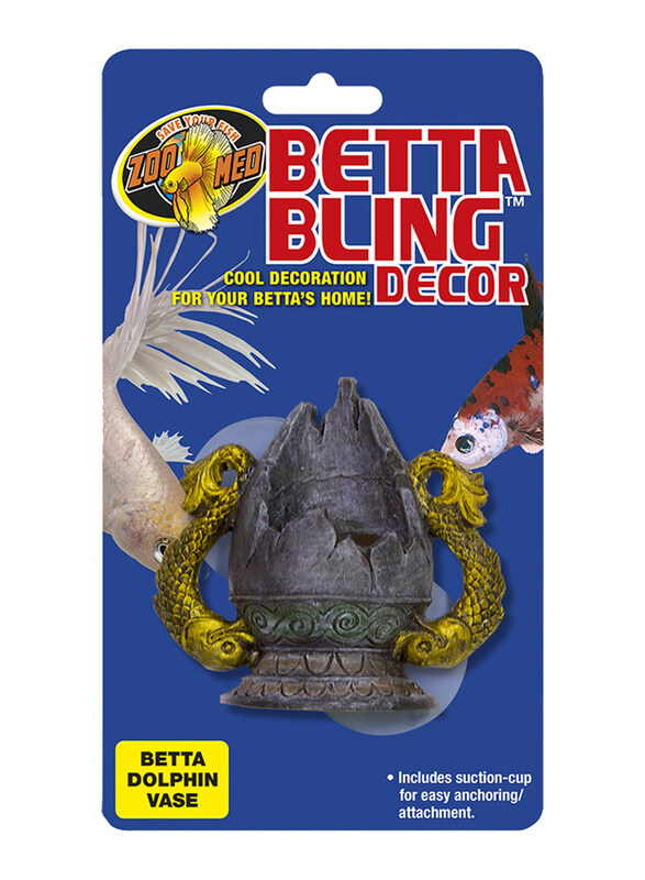 

Zoomed Betta Bling Dolphin Vase, Grey/Gold