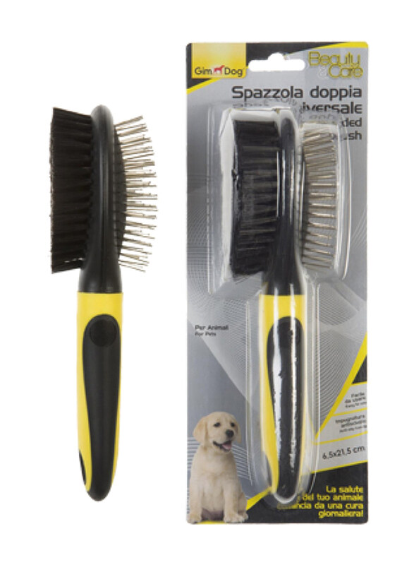 

GimDog Universal Double Sided Brush, Black/Yellow