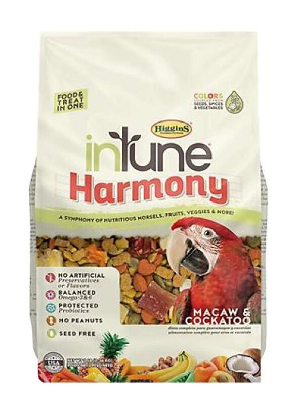 

Higgins Macaw & Cockatoo InTune Harmony Birds Dry Food, 3 Lbs