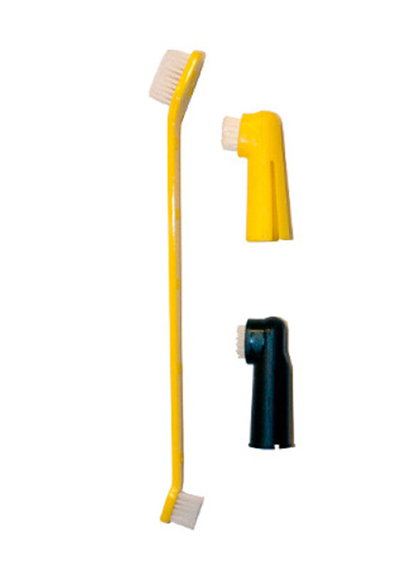 

Gimdog Dog Tooth Brushes Set, Yellow/Black