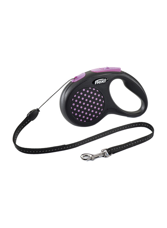 

Flexi 5-Meter Colour Dots 2014 Cord, Small, Pink/Black