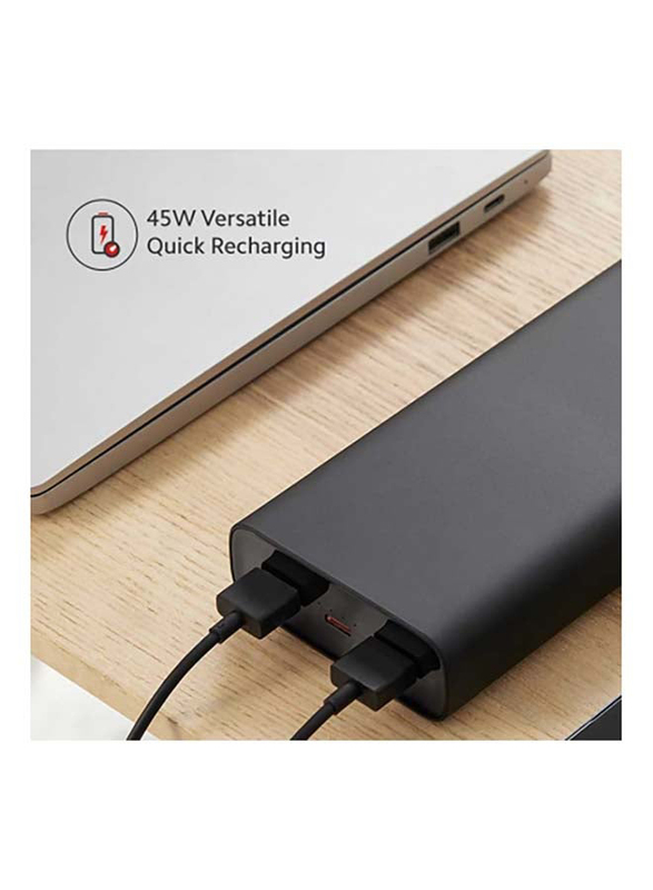 Xiaomi 20000mAh Mi 50W Fast Charging Power Bank, USB-C Input, Black