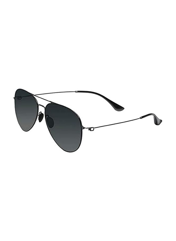 Xiaomi Mi Nexol Polarized Full-Rim Navigator Gunmetal Sunglasses Unisex, Black Lens, TYJ04TS, 60/14/150