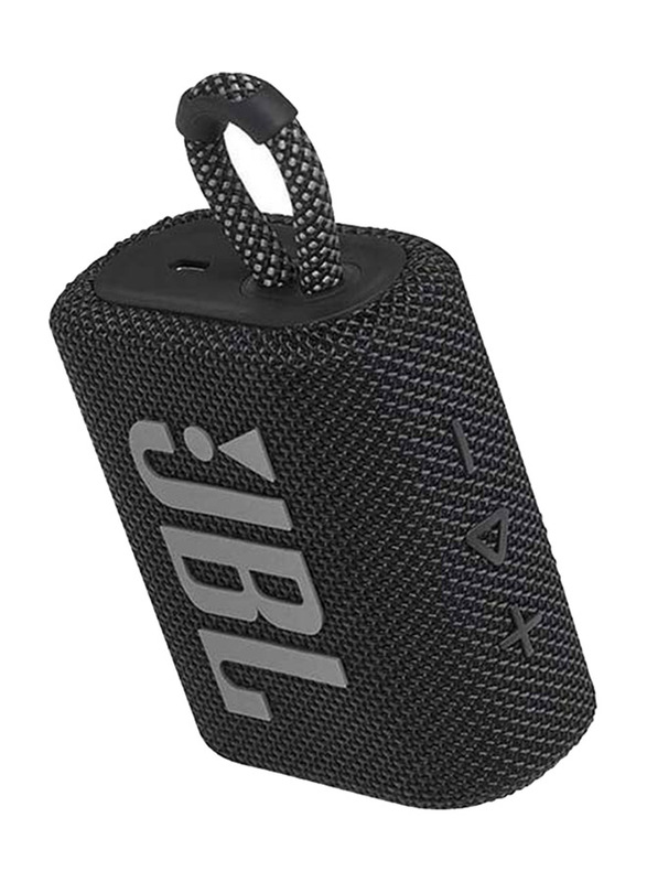 JBL Go3 Portable Bluetooth Speaker, Black