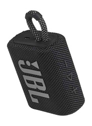 JBL Go3 Portable Bluetooth Speaker, Black