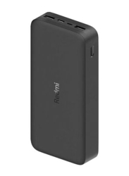 Xiaomi 20000mAh Fast Charging Power Bank with 2 USB Type-A, USB Type-C and Micro USB Input, Black