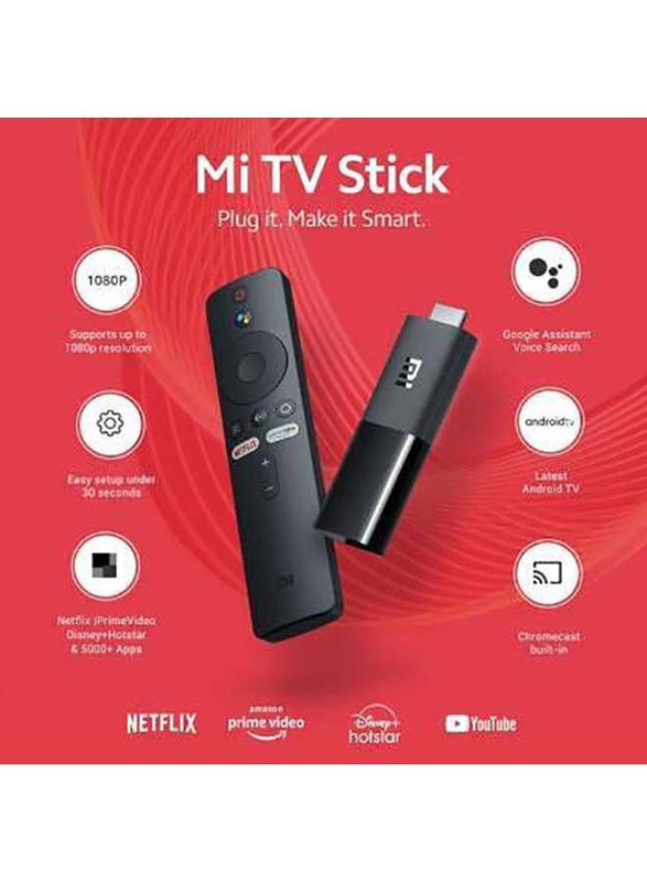 Xiaomi Mi Android TV Stick with Built-In Chromecast, Black