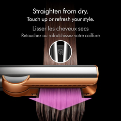 Dyson Airstrait Straightener HT01 Wet to Dry Hair Straightening, 1600W, Nickel/Copper