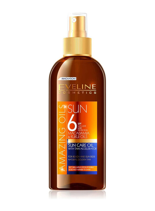 

Eveline Cosmetics Amazing Oils Sun Care Oil with Tan Accelerator SPF 6, 150ml