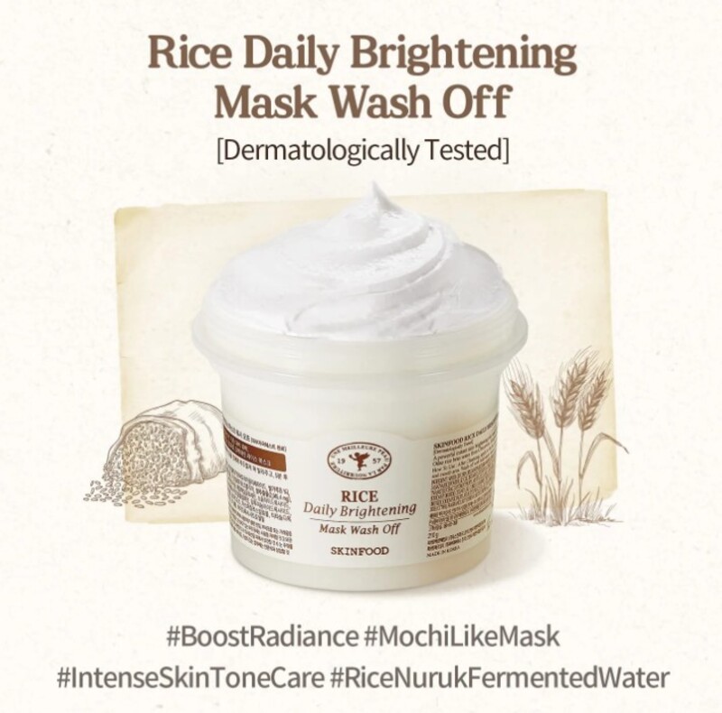 SKINFOOD Rice Daily Brightening Mask Wash Off 210g JUMBO