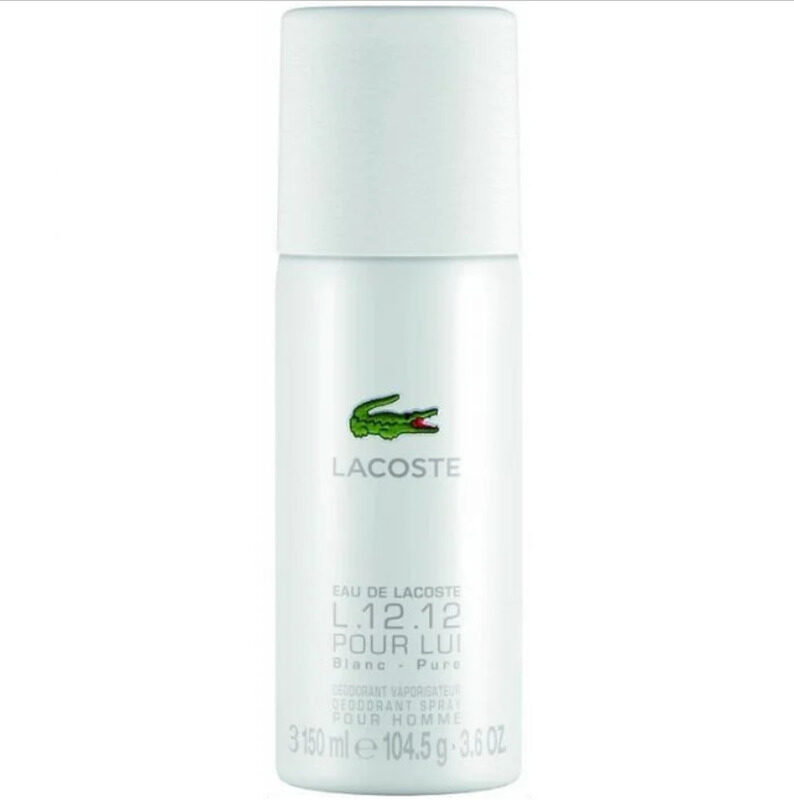 LACOSTE EAU D LACS L.12.12 BLANC PURE (M) DEO SPRAY 150ML