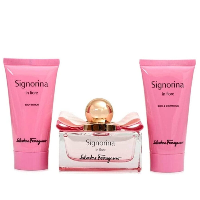 

SALVATORE FERRAGAMO SIGNORINA IN FIORE SET EDT Perfume 50ML+B/L 50ML+S/G 50ML