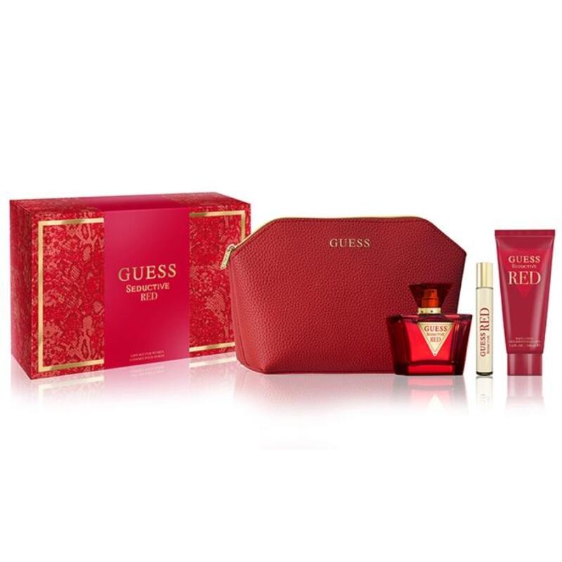 GUESS SEDUCTIVE RED SET EDT 75 ML+ EDT 15ML+ B/L 100ML+ POUCH