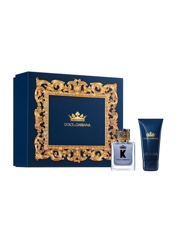 Dolce & Gabbana 2-Piece King Set for Men, 50ml EDT, 50ml After Shave Balm