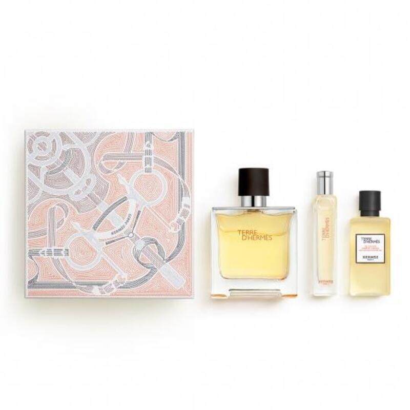 

HERMES TERRE D'HERMES SET PURE PARFUM 75 ML +15 ML+S/G 40 ML