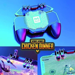 Hquality 6 Fingers Grip Gamepad Mobile Phone Controller Claw Controller PUBG Triggers Fast Cooling Fan for PUBG/Fortnite/Rules of Survival Game/COD, Black