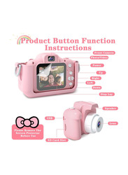 SSGTT PRO Children's Camera Toys for Boys and Girls Toddler Digital Camera for Kids, 20 MP, Pink