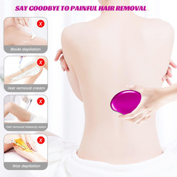 Reusable Crystal Hair Remover Magic Painless Exfoliation Hair Removal Tool for Unisex, Purple