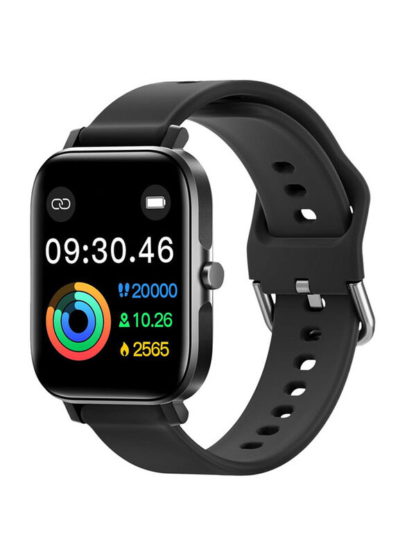 

ANCwear Apple Android iOS Touch Screen Smartwatch, Fitness Tracker, SpO2/Heart Rate/Sleep/Stress Monitor, IP68 Step Counter Watch, Black
