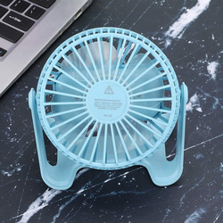Rechargeable USB Mini Portable Fan with Three Gears, Blue