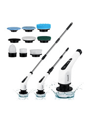 PowerSpin 8-in-1 Electric Scrubber with Cordless Cleaning Companion, White