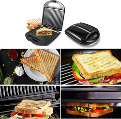 Nonstick Double Side Hot Plates for Sandwich Toaster Maker, Black