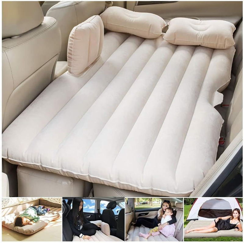 

Generic Car Inflatable Mattress Travel Multifuction Use Air Mattress Bed with 2 Pillows for Outdoor Camping, 2Kg