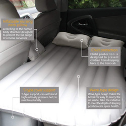 Car Inflatable Mattress Travel Multifuction Use Air Mattress Bed with 2 Pillows for Outdoor Camping, 2Kg
