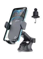 Amroah Auto Hands Free 360 Rotatable Car Phone Clip Holder Universal Mobile Stand for Smartphone Apple iPhone Pro, Black