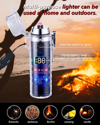Windproof & Waterproof USB-C Rechargeable Dual Arc Plasma Lighter, Multicolour