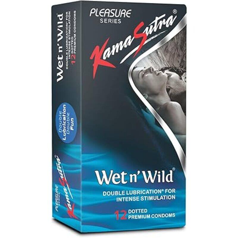 

100% Natural Kamasutra Wet N Wild Condoms 12'S