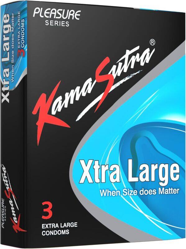 

100% Natural Kamasutra Extra Large Condoms 3'S