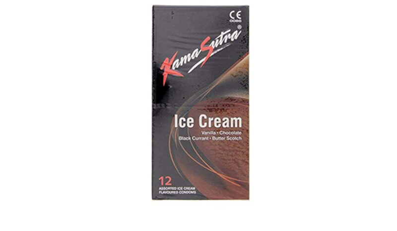 100% Natural Kamasutra Ice Cream Flavor Condoms 12'S