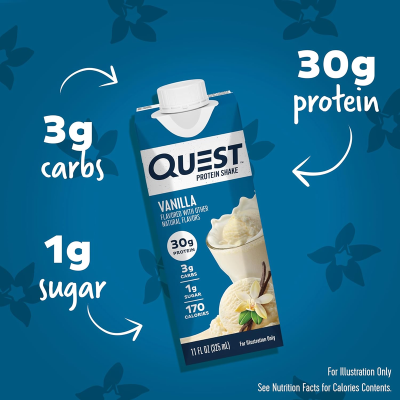 Quest Protein Shake Vanilla Flavor 325ml Pack of 12