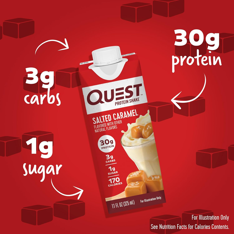 Quest Protein Shake Salted Caramel Flavor 325ml Pack of 12