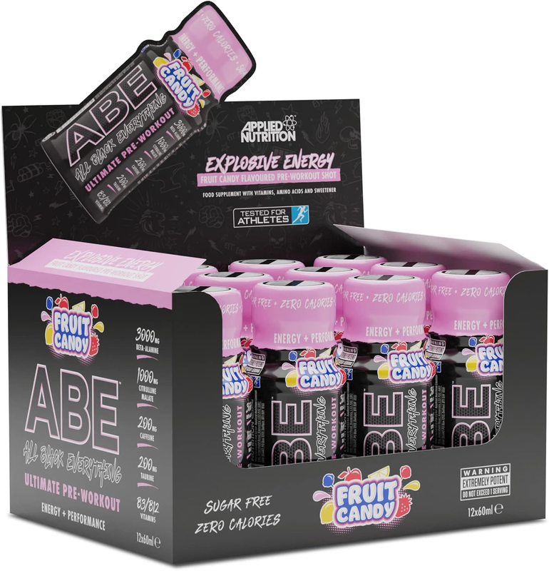 

Applied Nutrition ABE Pre Workout Shot Fruit Candy 60ml Pack of 12