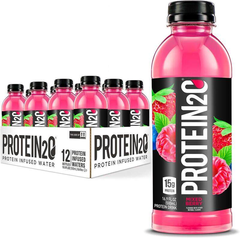 

Protein2o, 15g Whey Protein Infused Water Plus Energy, Mixed Berry, 500ml, Pack of 12