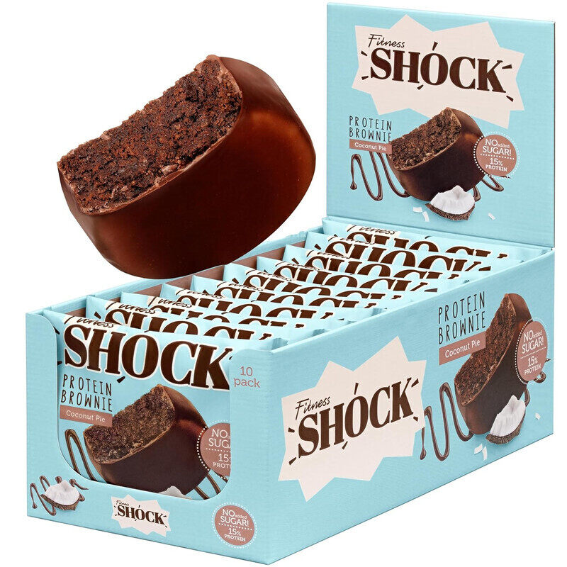 

Fitness Shock Protein Brownie Coconut Pie Flavor Pack of 10