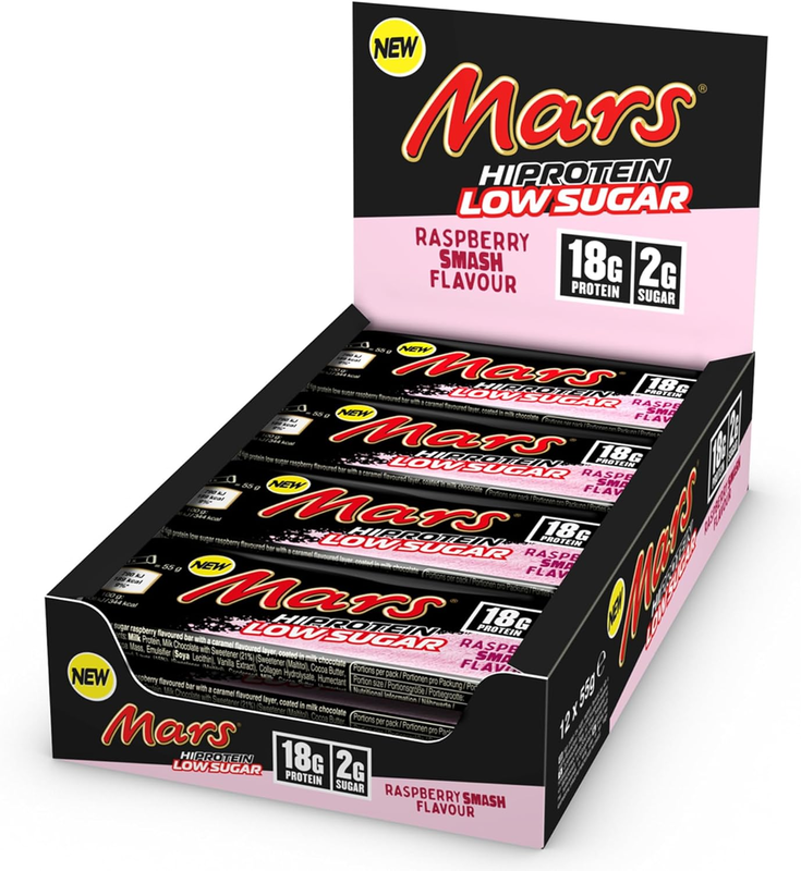 

Mars Hi-Protein Raspberry Smash Flavor, 55g Pack of 12