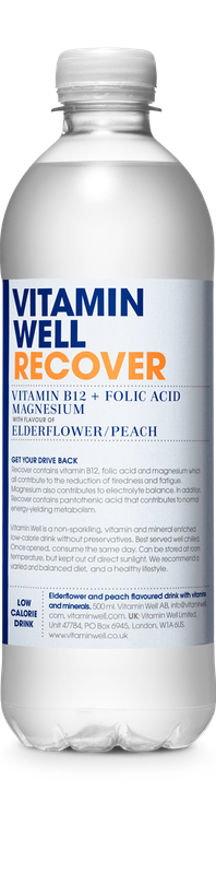 

Vitamin Well Recover 500ml Elderflower and Peach Flavor