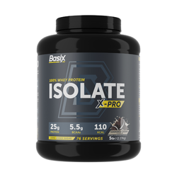 Basix 100% Whey Protein Isolate X-Pro, 2.27kg, Cookies And Cream Flavor, 76 Serving