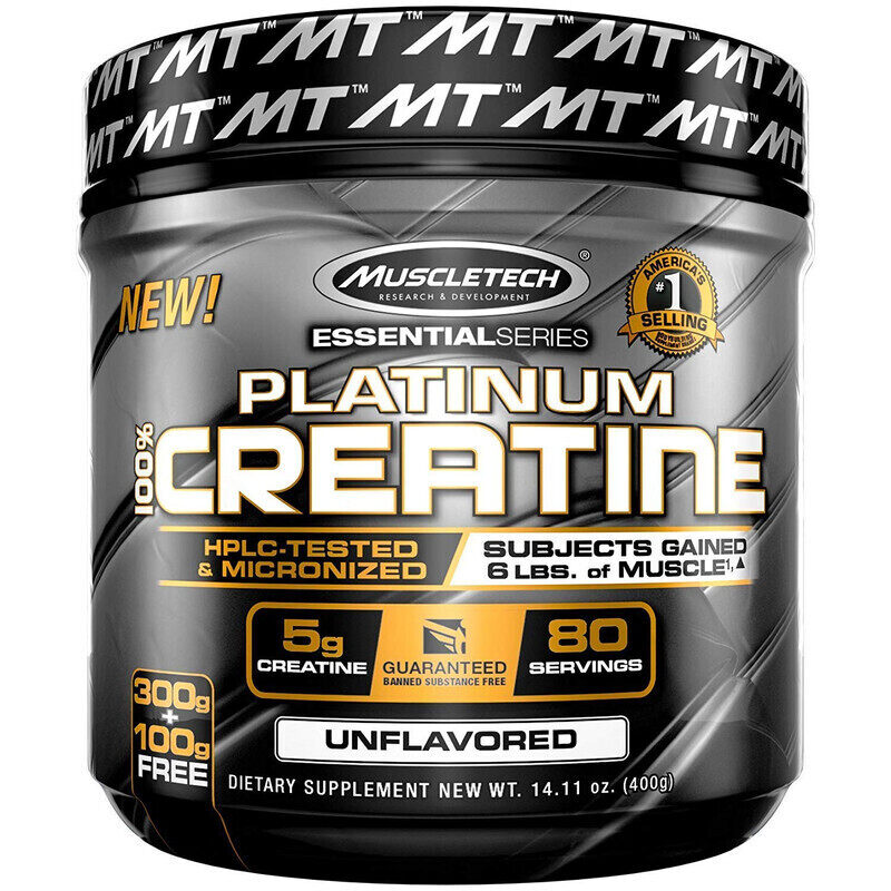 

MuscleTech Platinum 100% Creatine, 400gm 80 Serving