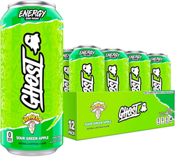 Ghost Energy Drink Green Apple Flavor, 473ml x12