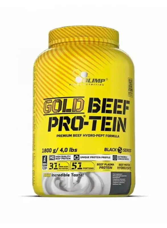 

Olimp Gold Beef Protein 4 lbs Cookies Cream Flavor 51 Portions