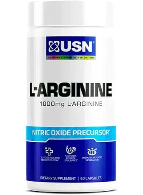 

USN 1000mg L-Arginine Unflavored 60 Capsules