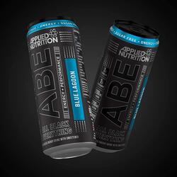 Applied Nutrition ABE Energy Drink: Zero Sugar, Zero Calories, Blue Lagoon Flavor - 330ml