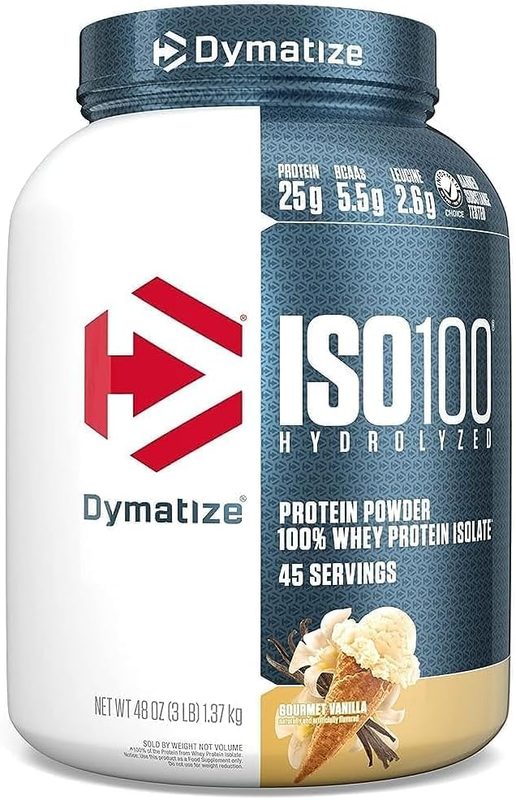 

Dymatize ISO100 Hydrolyzed, Gourmet Vanilla Flavor, 1.3 Kg, 45 Serving