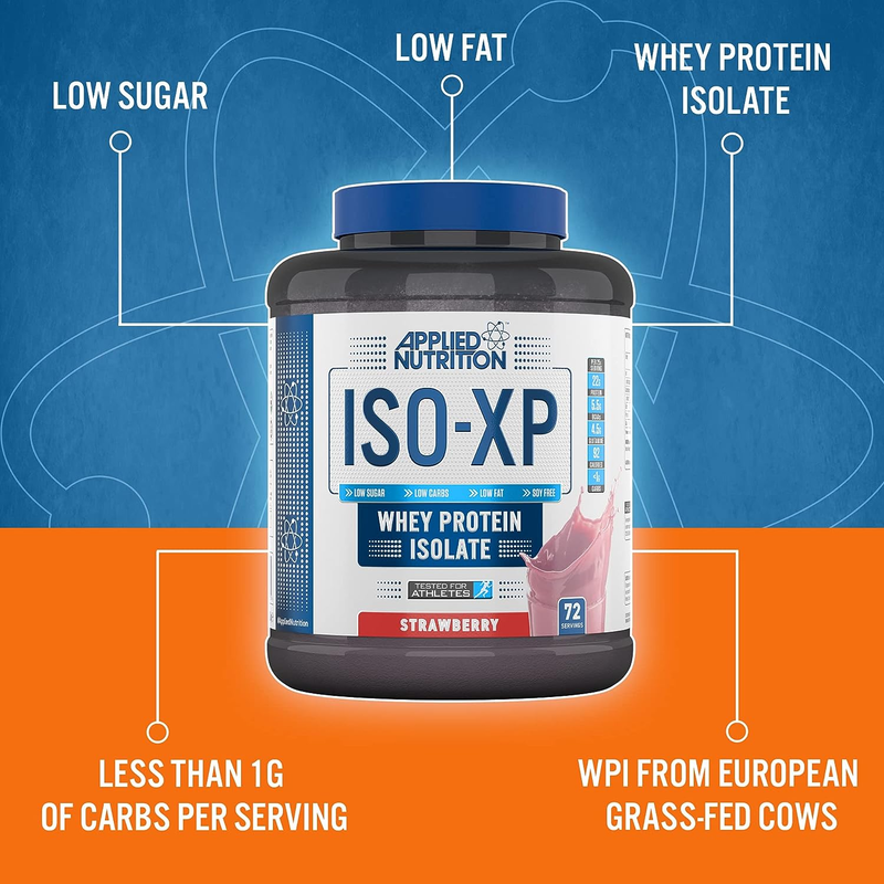 Applied Nutrition ISO-XP 100% Whey Protein Isolate, Delicious Strawberry, 1.8 Kg